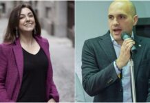 Emanuele Prisco e Augusta Montaruli, deputati di Fratelli d'Italia
