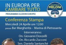 locandina della conferenza stampa del 24 Aprile