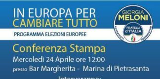 locandina della conferenza stampa del 24 Aprile