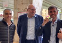 Guido Crosetto, Fratelli d'Italia, a Livorno per sostenere Andrea Romiti, candidato sindaco del centro destra