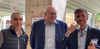 Guido Crosetto, Fratelli d'Italia, a Livorno per sostenere Andrea Romiti, candidato sindaco del centro destra