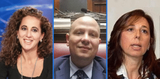 parlamentari di Fratelli d'Italia e componenti delle commissioni Difesa di Camera e Senato Salvatore Deidda, Wanda Ferro e Isabella Rauti.