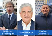capogruppo di Fratelli d'Italia alla Camera Francesco Lollobrigida, il deputato di Fdi Tommaso Foti e il responsabile del Dipartimento Turismo di Fdi Gianluca Caramanna.