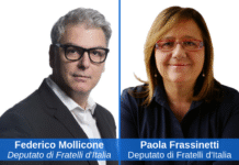 deputati di Fratelli d'Italia della commissione Cultura, Paola Frassinetti e Federico Mollicone