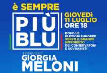 "È sempre più blu" è il titolo dell'iniziativa che Fratelli d'Italia ha organizzato per giovedì 11 luglio dalle ore 18.00 presso lo Sheraton Hotel di Aci Castello (Catania)