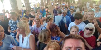 Andrea Romiti, Capogruppo Fratelli d'Italia - Livorno, alla conferenza stampa organizzata dal comitato Vigilanza Coteto