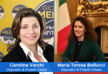 i deputati di Fratelli d'Italia Carolina Varchi e Maria Teresa Bellucci, rispettivamente capogruppo FdI in Commissione Giustizia e in Commissione Affari Sociali.