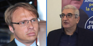 Francesco Lollobrigida e Tommaso Foti, rispettivamente capogruppo e vice capogruppo di Fratelli d'Italia alla Camera