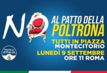 Tutti in piazza Montecitorio con Giorgia Meloni