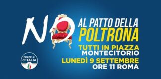 Tutti in piazza Montecitorio con Giorgia Meloni