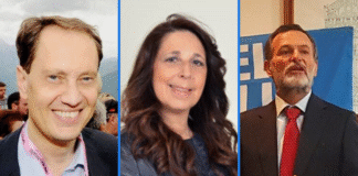 i senatori di Fratelli d'Italia, Luca Ciriani, il vicepresidente vicario Isabella Rauti, e il vicepresidente della Commissione Giustizia, Alberto Balboni.