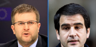 Co-Presidente del gruppo ECR Raffaele Fitto e il capodelegazione di Fratelli d’Italia al Parlamento europeo Carlo Fidanza