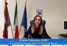 Elena Chiorino (Fratelli d’Italia) assessore all'Istruzione, Lavoro, Formazione professionale, Diritto allo Studio universitario della Regione Piemonte