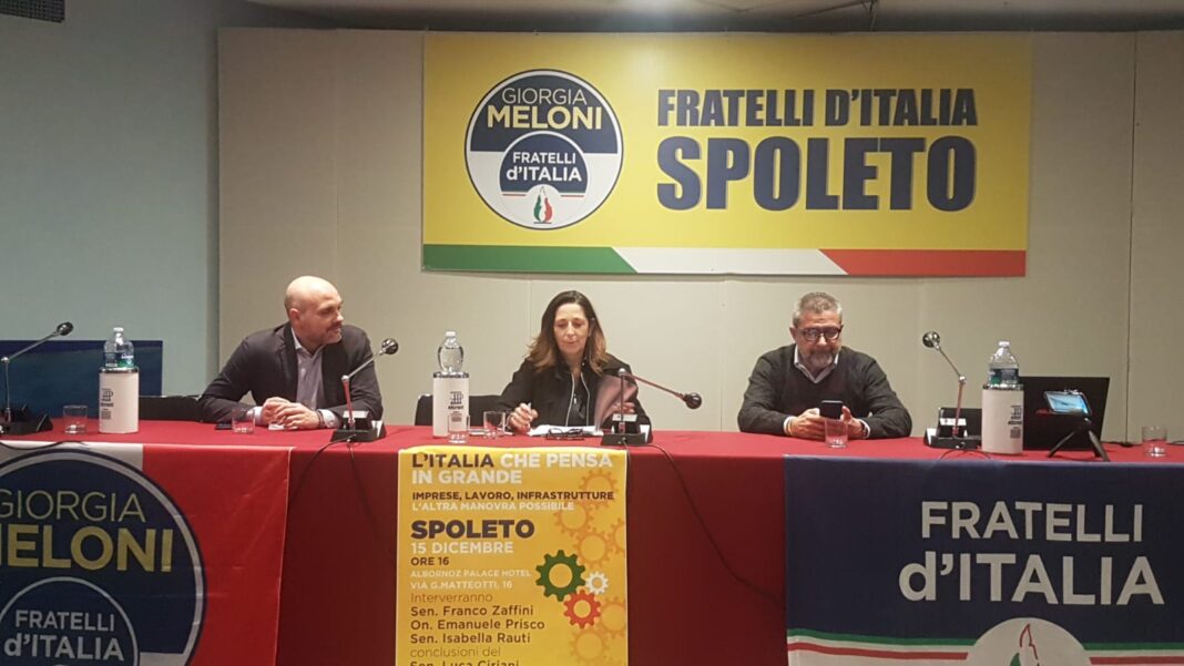 a Spoleto si è tenuto l'incontro promosso dal gruppo parlamentare di Fratelli al Senato dal titolo 