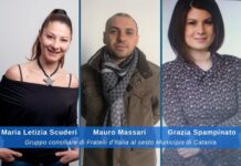 Mauro Massari, capogruppo, Maria Letizia Scuderi, vicecapogruppo e Grazia Spampinato.