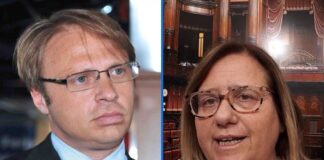 capogruppo di Fratelli d’Italia alla Camera dei Deputati Francesco Lollobrigida e la vicepresidente della commissione Cultura e Istruzione Paola Frassinetti