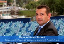 Massimiliano Simoni, portavoce FDI Viareggio e responsabile nazionale dello spettacolo e del teatro di Fratelli d'Italia