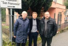 consigliere regionale Paolo Marcheschi assieme all'onorevole Riccardo Zucconi e al responsabile di zona Luca Mastronaldi