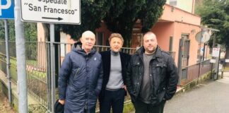 consigliere regionale Paolo Marcheschi assieme all'onorevole Riccardo Zucconi e al responsabile di zona Luca Mastronaldi