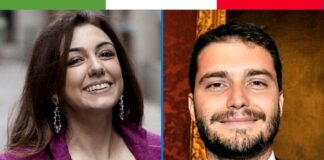 Augusta Montaruli, parlamentare di Fratelli d'Italia e Maurizio Marrone capogruppo Regione Piemonte di Fratelli d'Italia.