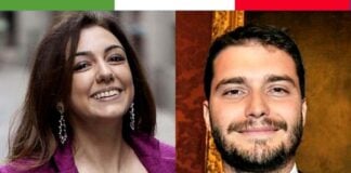 Augusta Montaruli, parlamentare di Fratelli d'Italia e Maurizio Marrone capogruppo Regione Piemonte di Fratelli d'Italia.