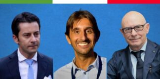 deputati di Fratelli d'Italia Giovanni Donzelli, Davide Galantino e Riccardo Zucconi.