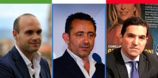 deputati di Fratelli d'Italia, Emanuele Prisco, Paolo Trancassini e Francesco Acquaroli