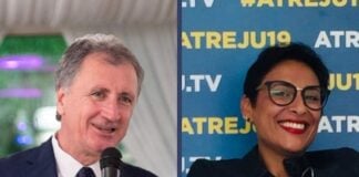 senatore di Fratelli d’Italia, Nicola Calandrini, capogruppo in Commissione Bilancio e Sara Kelany, responsabile Enti locali per Fratelli d’Italia Lazio