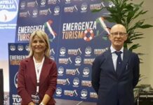 Riccardo Zucconi, deputato di Fratelli d'Italia ed Annamaria Frigo del Dipartimento Politiche Giovanili, Sport e Infrastrutture di Fratelli d'Italia