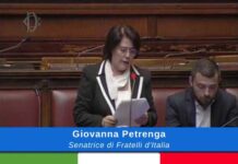 senatrice di Fratelli d'Italia, Giovanna Petrenga.