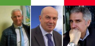 Carini(consigliere Comunale di FDI), Malgioglio(ex Sindaco e riferimento della destra nel Calatino), Sottosanti(portavoce cittadino del partito di Giorgia Meloni)