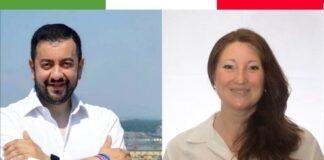 Francesco Torselli e Chiara Pelagotti, candidati di Fratelli d'Italia nel collegio Firenze 1 per le prossime elezioni regionali