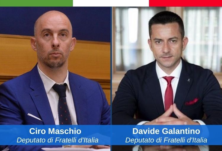 deputati di Fratelli d'Italia Ciro Maschio e Davide Galantino