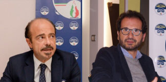 deputati di Fratelli d'Italia Alessio Butti e Marcello Gemmato, responsabili dei dipartimenti Tlc e Sanità di FDI.