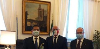 Il vicepresidente della Camera dei deputati Fabio Rampelli e l’ambasciatore di Taiwan S. E. Andrea S. Y. Lee