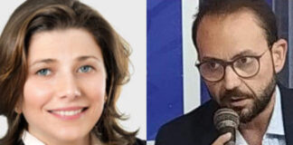 Carolina Varchi, deputata nazionale di Fratelli d'Italia, e Calogero Pisano, Commissario di FdI per Agrigento