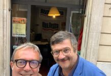Lorenzo Loiacono, coordinatore provinciale di Riva Destra, a sinistra in foto insieme al suo fondatore Fabio Sabbatani Schiuma