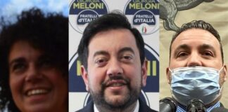 Chiara Mazzei, capogruppo centrodestra in Consiglio comunale a Rufina, Francesco Torselli, capogruppo FdI in Consiglio regionale, Alessandro Capecchi consigliere regionale FdI