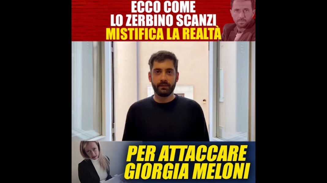 Fabio Roscani, presidente di Gioventù Nazionale, movimento giovanile di Fratelli d'Italia, in un video pubblicato su Facebook