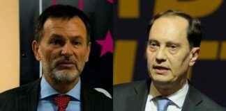 Alberto Balboni, Senatore di Fratelli d'Italia e Luca Ciriani, presidente dei senatori di Fratelli d'Italia