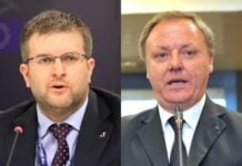Capodelegazione di Fratelli d’Italia - ECR e membro della Commissione Trasporti al Parlamento Europeo, Carlo Fidanza, e l’europarlamentare di Fratelli d'Italia-ECR Sergio Berlato