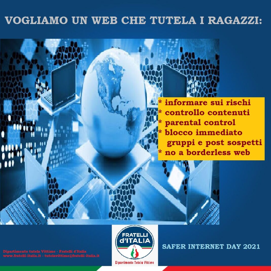 Proposta FdI per un web che tuteli i ragazzi dal cybercrime.