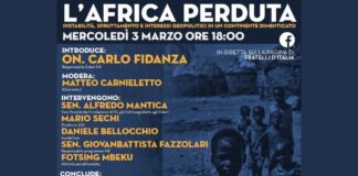 Locandina del convegno FdI “Caput mundi - il mondo visto da Destra"