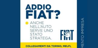 Locandina FdI del web meeting nazionale “Fiat addio? Anche sull’auto serve uno Stato stratega”