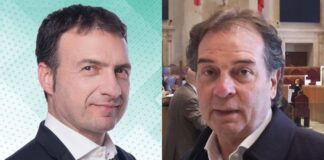 Fabrizio Ghera capogruppo di Fratelli d'Italia alla Regione Lazio e Maurizio Forliti coordinatore Dipartimento Commercio Lazio di Fratelli d'Italia.