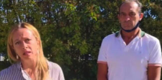 Giorgia Meloni, leader di Fratelli d'Italia, con Fredy Pacini.