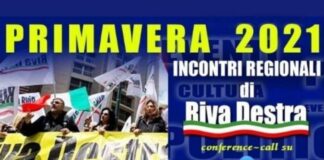 Locandina Riva Destra per le videoconferenze regionali primavera 2021