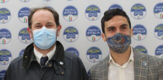 Gabriele Veneri, consigliere regionale di Fratelli d’Italia e Giuseppe Carbonaro, vice-presidente del circolo di Sansepolcro