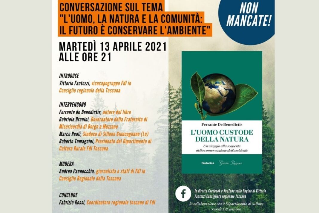 Locandina evento FdI “L’uomo, la natura e la comunità: il futuro è conservare l’ambiente”