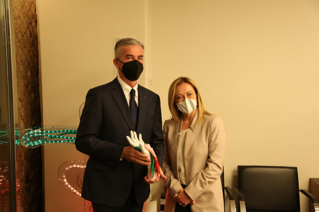 Il Presidente di Confartigianato Marco Granelli e Giorgia Meloni, Presidente di Fratelli d’Italia.